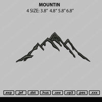 Mountain Embroidery File 4 sizes