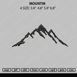 Mountain Embroidery File 4 sizes