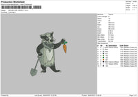 Mouse And Carrot Embroidery File 4 size