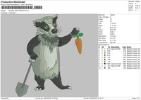 Mouse And Carrot Embroidery File 4 size