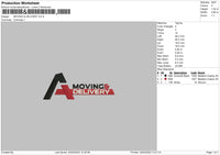 Moving And Delivery Embroidery File 4 size