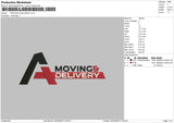 Moving And Delivery Embroidery File 4 size
