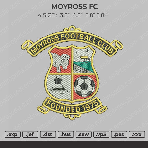 Moyros FC Embroidery File 4 size