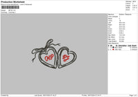 Loves Line Embroidery File 6 sizes