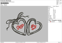 Loves Line Embroidery File 6 sizes