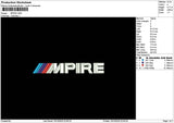 Mpiretext Embroidery File 6 sizes