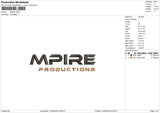 MPIRE Embroidery File 6 sizes