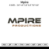 MPIRE Embroidery File 6 sizes