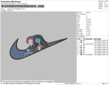 Marceline & Bubblegum Swoosh Embroidery File 4 size
