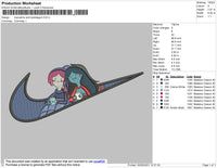 Marceline & Bubblegum Swoosh Embroidery File 4 size
