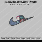 Marceline & Bubblegum Swoosh Embroidery File 4 size