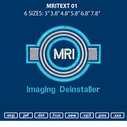 Mritext 01 Embroidery File 6 sizes