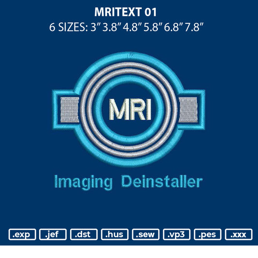 Mritext 01 Embroidery File 6 sizes