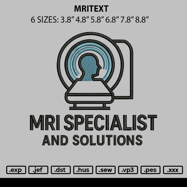 Mritext Embroidery File 6 sizes