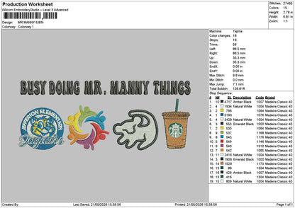 Mannytext Embroidery File 6 sizes