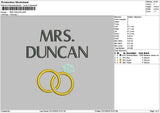 Duncantext Embroidery File 6 sizes