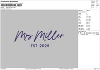Millertext Embroidery FIle 6 sizes