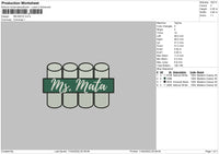 MS Mata Embroidery File 4 size