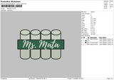 MS Mata Embroidery File 4 size