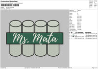 MS Mata Embroidery File 4 size