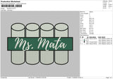 MS Mata Embroidery File 4 size