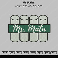 MS Mata Embroidery File 4 size