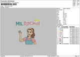 Racheltext Embroidery File 6 sizes