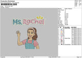 Racheltext Embroidery File 6 sizes