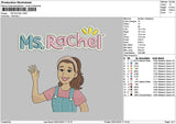 Racheltext Embroidery File 6 sizes