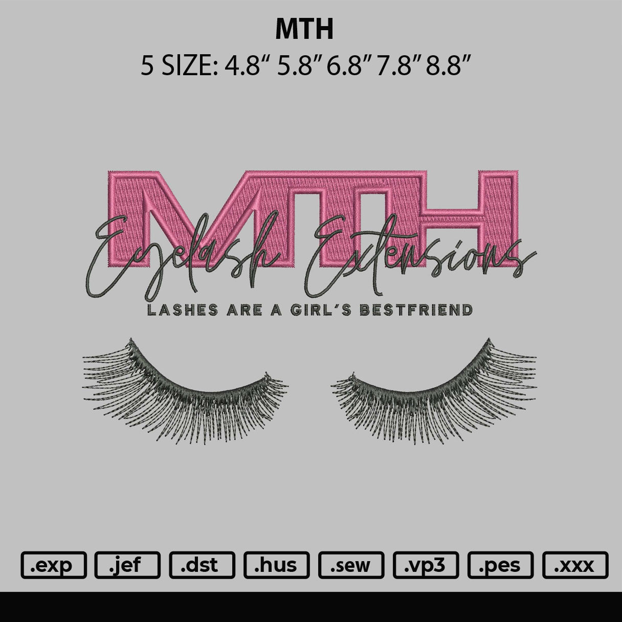 MTH Embroidery File 6 sizes