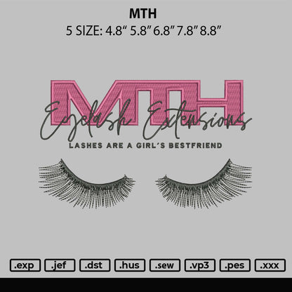 MTH Embroidery File 6 sizes