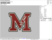 MT SAC Embroidery File 4 size
