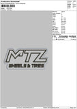 Mtztext Embroidery File 6 sizes