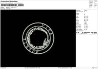 Vida Text Embroidery File 6 sizes