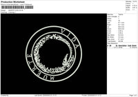 Vida Text Embroidery File 6 sizes
