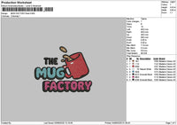 Mugtext Embroidery File 6 sizes
