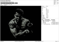 Muhammad Ali Text Embroidery File 4 sizes