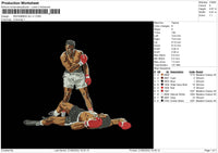 Muhammad Ali V1 Embroidery File 4 size
