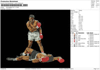 Muhammad Ali V1 Embroidery File 4 size
