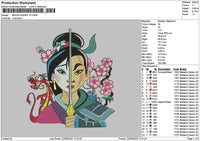 Mulan2106 Embroidery File 6 sizes