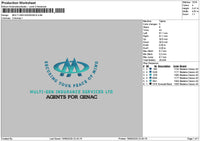Multigentext Embroidery File 6 sizes