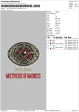 Multiverse Of Madness Embroidery File 4 size