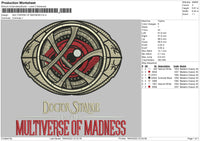 Multiverse Of Madness Embroidery File 4 size