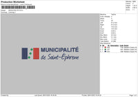 Municipalite Embroidery File 6 sizes