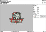 Mustangstext 1210 Embroidery File 6 sizes