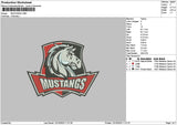 Mustangstext 1210 Embroidery File 6 sizes