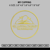 My Cupping Embroidery File 6 sizes