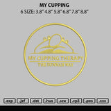 My Cupping Embroidery File 6 sizes