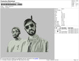 Miyagi And Andy Embroidery File 4 size
