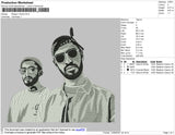Miyagi And Andy Embroidery File 4 size
